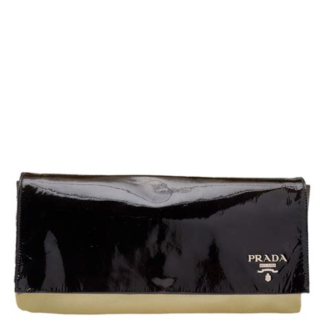 prada ombre patent leather clutch|Prada leather clutches.